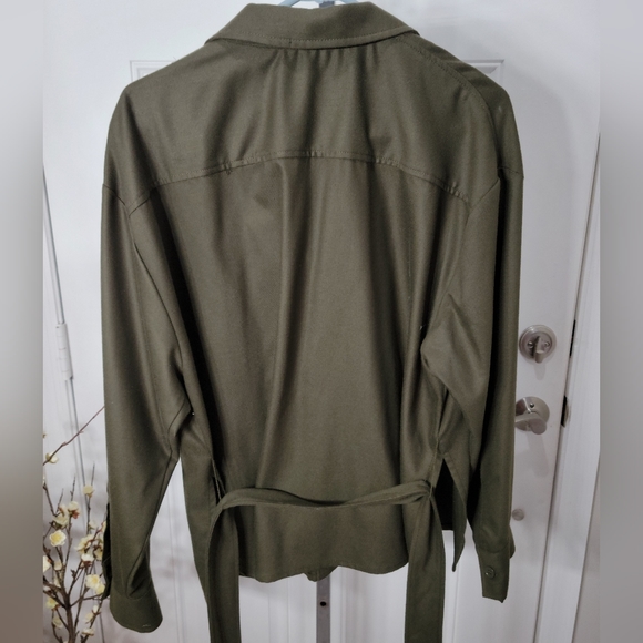 Zara Belted Green Pocket Jacket Size XL - Picture 12 of 12